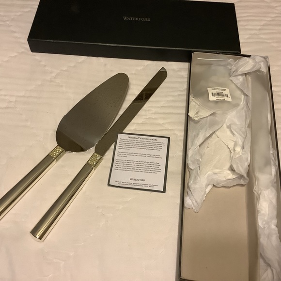 Waterford Diamond Bridal Knife Server Set - Picture 10 of 10